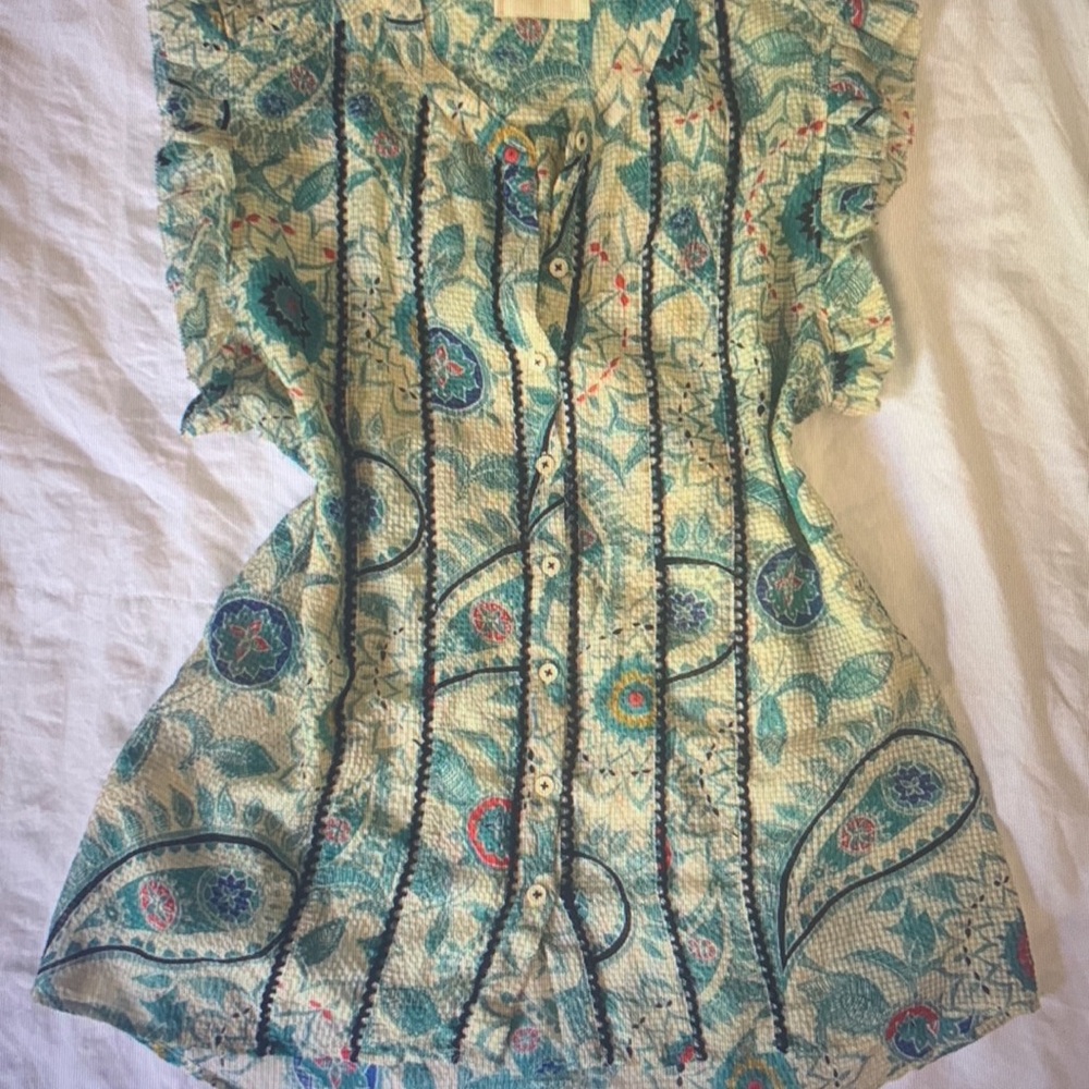Floral Ruffle Sleeve Top - Picture 2 of 3